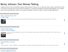 Tablet Screenshot of beckyjohnsononewomantalking.blogspot.com