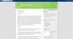 Desktop Screenshot of finaldrafttips.blogspot.com