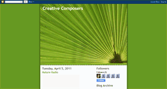 Desktop Screenshot of creativecomposers2010.blogspot.com
