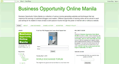 Desktop Screenshot of businessopportunityonlinemanila.blogspot.com