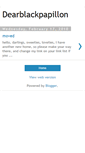 Mobile Screenshot of dearblackpapillon.blogspot.com