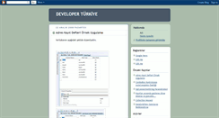 Desktop Screenshot of developerturkiye.blogspot.com