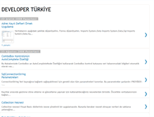 Tablet Screenshot of developerturkiye.blogspot.com