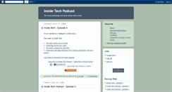 Desktop Screenshot of insidetechpodcast.blogspot.com