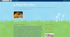 Desktop Screenshot of 4pawsforalex.blogspot.com