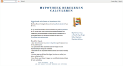 Desktop Screenshot of hypotheekcalculeren.blogspot.com