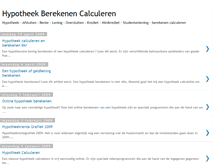 Tablet Screenshot of hypotheekcalculeren.blogspot.com