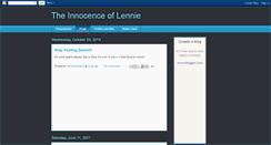 Desktop Screenshot of lennieisinnocent.blogspot.com