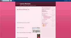 Desktop Screenshot of leannareviews.blogspot.com