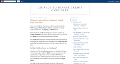 Desktop Screenshot of legallyeliminatecreditcarddebt.blogspot.com