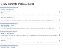 Tablet Screenshot of legallyeliminatecreditcarddebt.blogspot.com