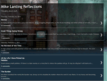 Tablet Screenshot of mikelantingreflections.blogspot.com