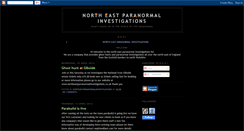 Desktop Screenshot of norteastparanormalinvestigations.blogspot.com