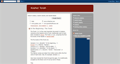 Desktop Screenshot of koshertorah.blogspot.com