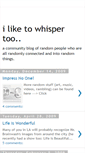 Mobile Screenshot of iliketowhispertoo.blogspot.com