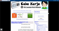 Desktop Screenshot of cobakerja.blogspot.com