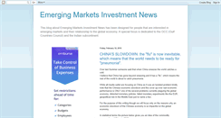 Desktop Screenshot of emerging-markets-investment-news.blogspot.com