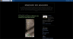 Desktop Screenshot of demesuredesmeasures.blogspot.com