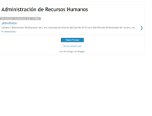 Tablet Screenshot of administraciondelrecursohumano.blogspot.com