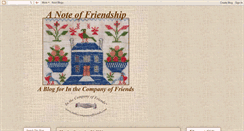 Desktop Screenshot of anoteoffriendship.blogspot.com
