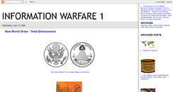 Desktop Screenshot of information-warfare-one.blogspot.com