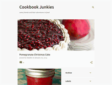 Tablet Screenshot of cookbookjunkies.blogspot.com