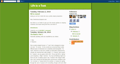 Desktop Screenshot of lifeinatent.blogspot.com