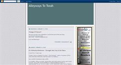 Desktop Screenshot of alleywaystotorah.blogspot.com