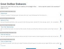 Tablet Screenshot of greatoutdoorendeavors.blogspot.com