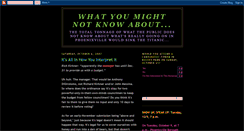 Desktop Screenshot of mightnotknow.blogspot.com