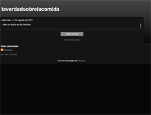 Tablet Screenshot of laverdadsobrelacomida.blogspot.com