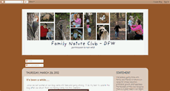 Desktop Screenshot of familynatureclubdfw.blogspot.com
