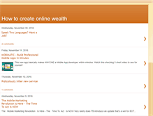 Tablet Screenshot of howtocreateonlinewealth.blogspot.com