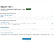 Tablet Screenshot of hackerforlife.blogspot.com