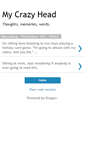 Mobile Screenshot of mycrazyhead.blogspot.com
