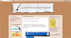 Desktop Screenshot of cursodehistoriaparaprincipiantes.blogspot.com