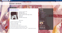 Desktop Screenshot of koreanrandom.blogspot.com