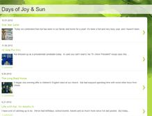 Tablet Screenshot of daysofjoyandsun.blogspot.com