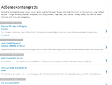 Tablet Screenshot of adsensekontengratis.blogspot.com