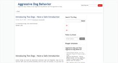 Desktop Screenshot of aggressivedogbehavior2012.blogspot.com