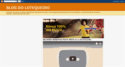 Desktop Screenshot of blogdolotequeiro.blogspot.com