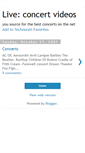Mobile Screenshot of liveconcertvideos.blogspot.com