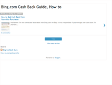 Tablet Screenshot of bingcashback.blogspot.com