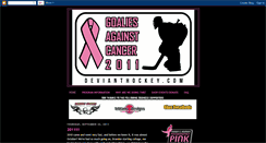 Desktop Screenshot of goaliesagainstcancer.blogspot.com