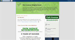 Desktop Screenshot of parkavenueneighborhood.blogspot.com