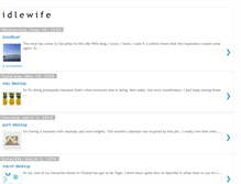 Tablet Screenshot of idlewife.blogspot.com