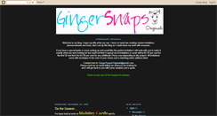 Desktop Screenshot of gingersnapsoriginals.blogspot.com