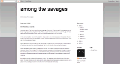 Desktop Screenshot of amongthesavages.blogspot.com