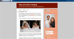 Desktop Screenshot of mikeandkristinswedding.blogspot.com