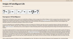 Desktop Screenshot of originofintelligentlife.blogspot.com